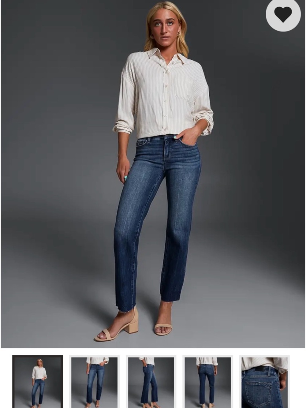 Buckle Women’s  Dark Blue Cropped Jeans